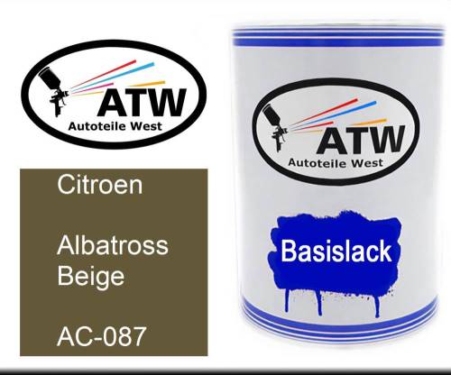 Citroen, Albatross Beige, AC-087: 500ml Lackdose, von ATW Autoteile West.